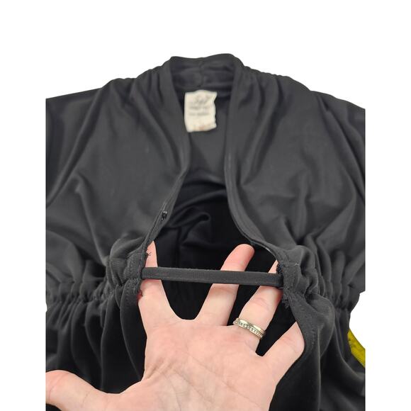 Cinq a cept black open front ruched waist hook top long sleeve Career Casual XS - Picture 5 of 9